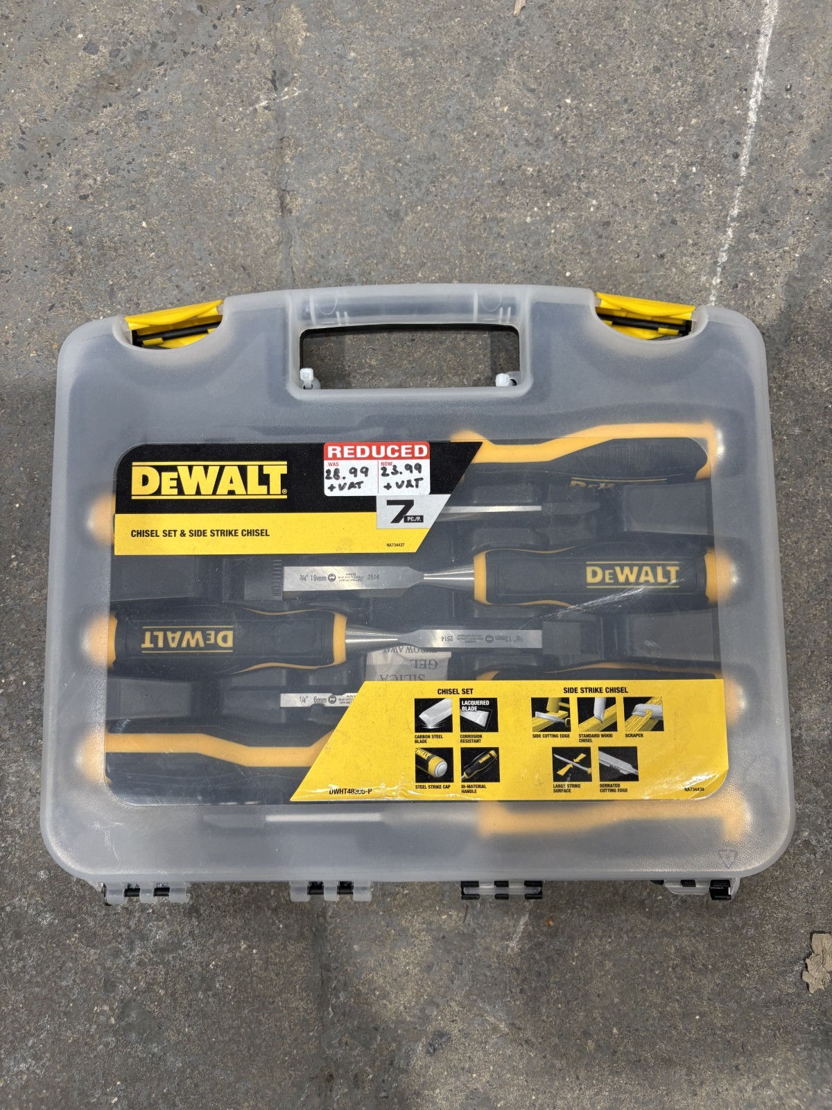 Dewalt DWHT48305-P 6 Piece Chisel Set with Free Chisel Knife & Case