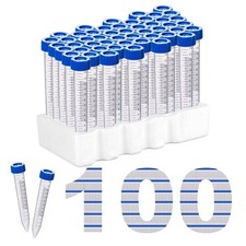 15ml Conical Centrifuge Tubes, 100Pcs Polypropylene Test Tubes