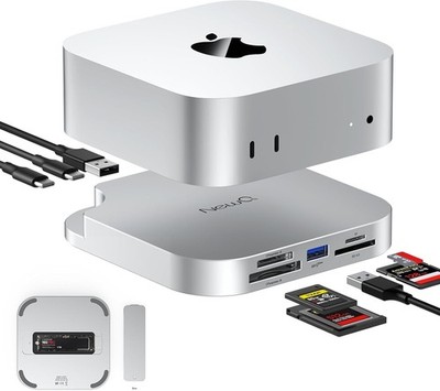 Mac mini M4 Hub SSD Enclosure Multi Card Reader 10Gbps CFexpress Type B Type A