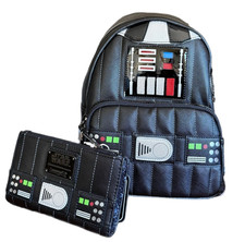 NEW - DARTH VADER star wars LOUNGEFLY MINI BACKPACK  WALLET