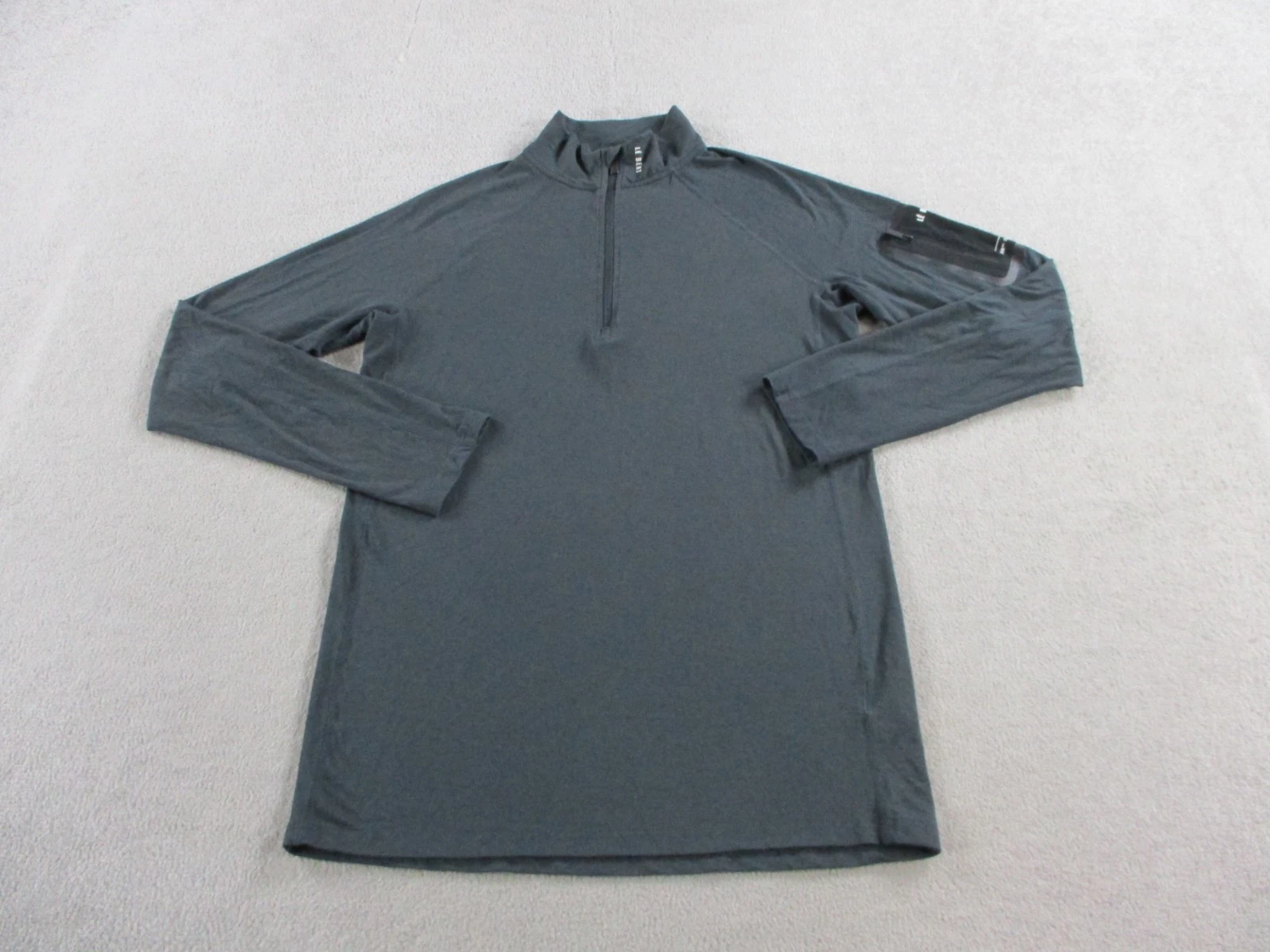 Le Bent Sweater Men Medium Gray Merino Wool Blend Core Midweight Baselayer 260GM