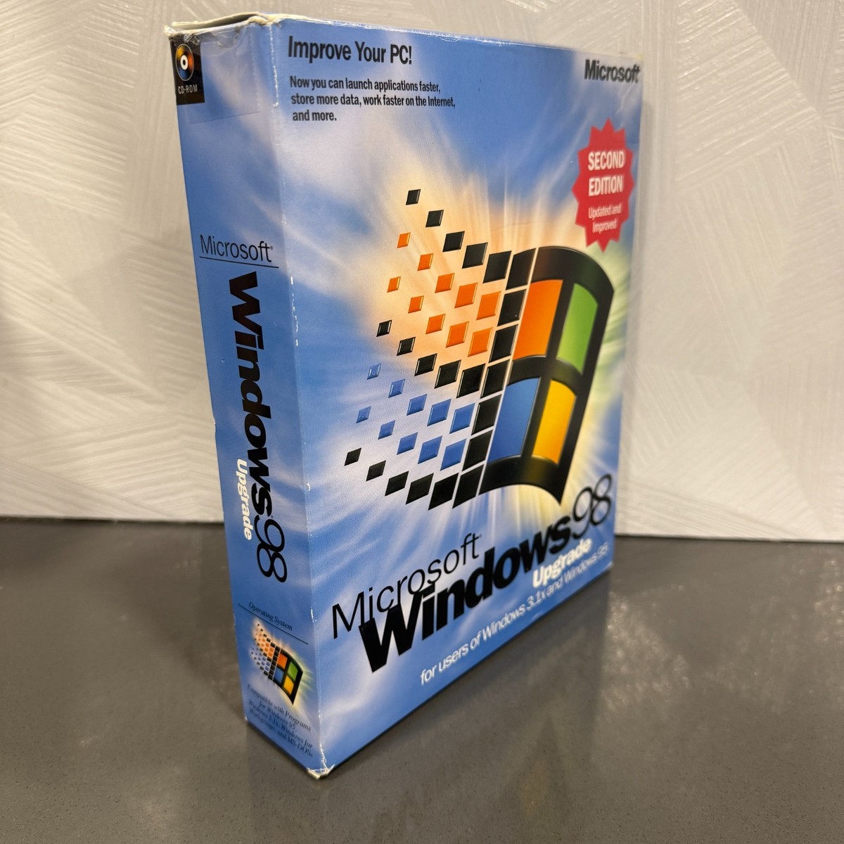 RARE Microsoft Windows 98 Second Edition SE Upgrade BOX SET CD PC