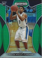2019-20 Panini Prizm Draft Picks Prizms Green #55 Justin Wright-Foreman - BSK