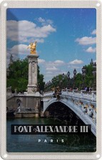 Blechschild 18x12 cm Pont Alexander III Paris Tourismus Bildmotiv Reisemotiv Abe