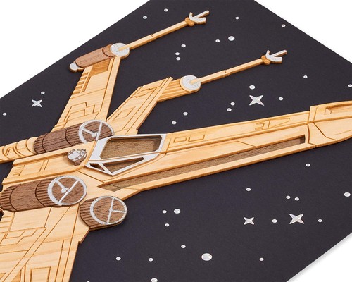 Papyrus Star Wars X Wing Fighter Birthday Card Out Of This Galaxy Premium Card - Picture 5 of 7