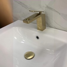 Bathroom Sink Tap Brushed Gold Single Lever Basin Mixer With Pop Up Waste Home