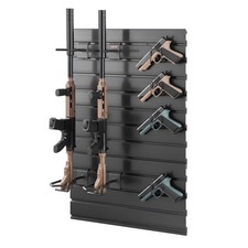 VEVOR Gun Rack Wall Mount Modular PVC Panels Steel Rack Holds 2 Rifles 4 Pistols