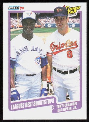 1990 Fleer Leagues Best Shortstops Tony Fernandez / Cal Ripken, Jr.