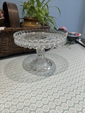 Vintage Glass Pedestal Cake Stand