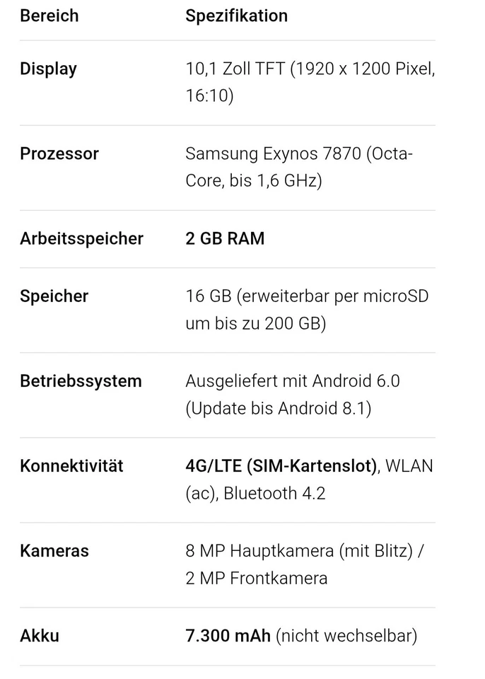 Samsung Galaxy Tab A6 · 16GB · Cellular, Foto 4 von 4