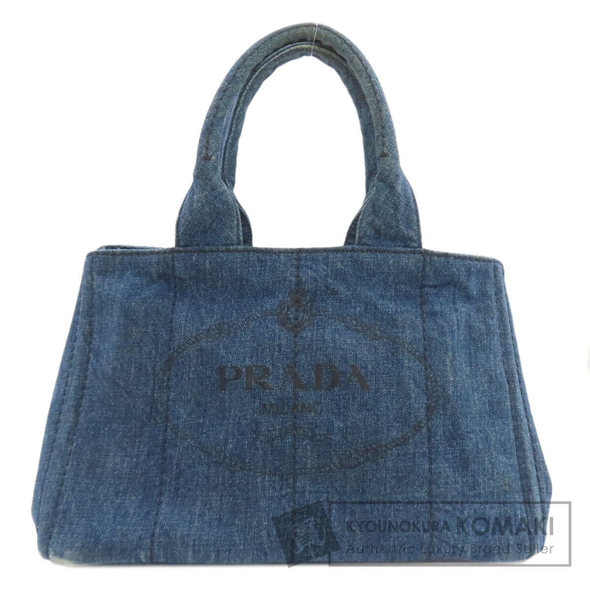 PRADA Canapa Tote Bag Denim Ladies Used from japan