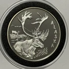 Alaska Mint Elk Rare Proof Collector Coin 1 Troy Oz .999 Fine Silver Round Medal