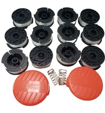 AF-100 Weed Eater Spool For Black and Decker String Trimmer 12 Spools + 2 Caps