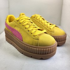 PUMA Fenty Cleated Creeper scarpe da ginnastica da donna scamosciate giallo rosa UK3,5 (X113)