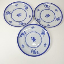 Spode Gloucester lotto di 3 piatti o piattini da dessert 6,75" vintage blu floreale