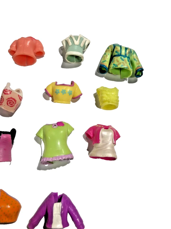 LOT of 15 Mattel Polly Pocket Tops- short sleeve, long sleeve, halter,  crop top - Image 4 of 4