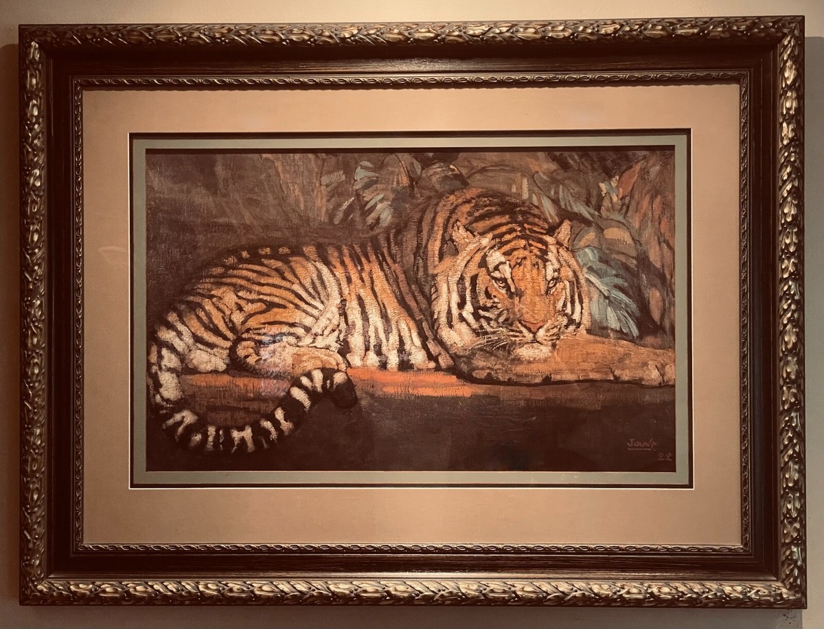 ETHAN ALLEN Le Tigre Royal~Signed PAUL JOUVE~RARE~TIGER~FRAMED