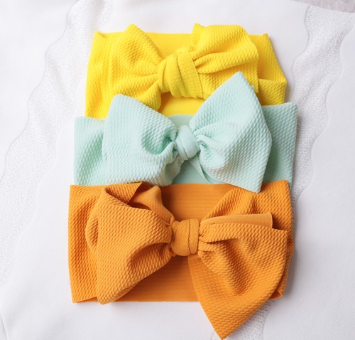 Oversize Baby Bow Headband Girl Infant Toddler Newborn SoftKnot Turban Head Wrap - Picture 5 of 17