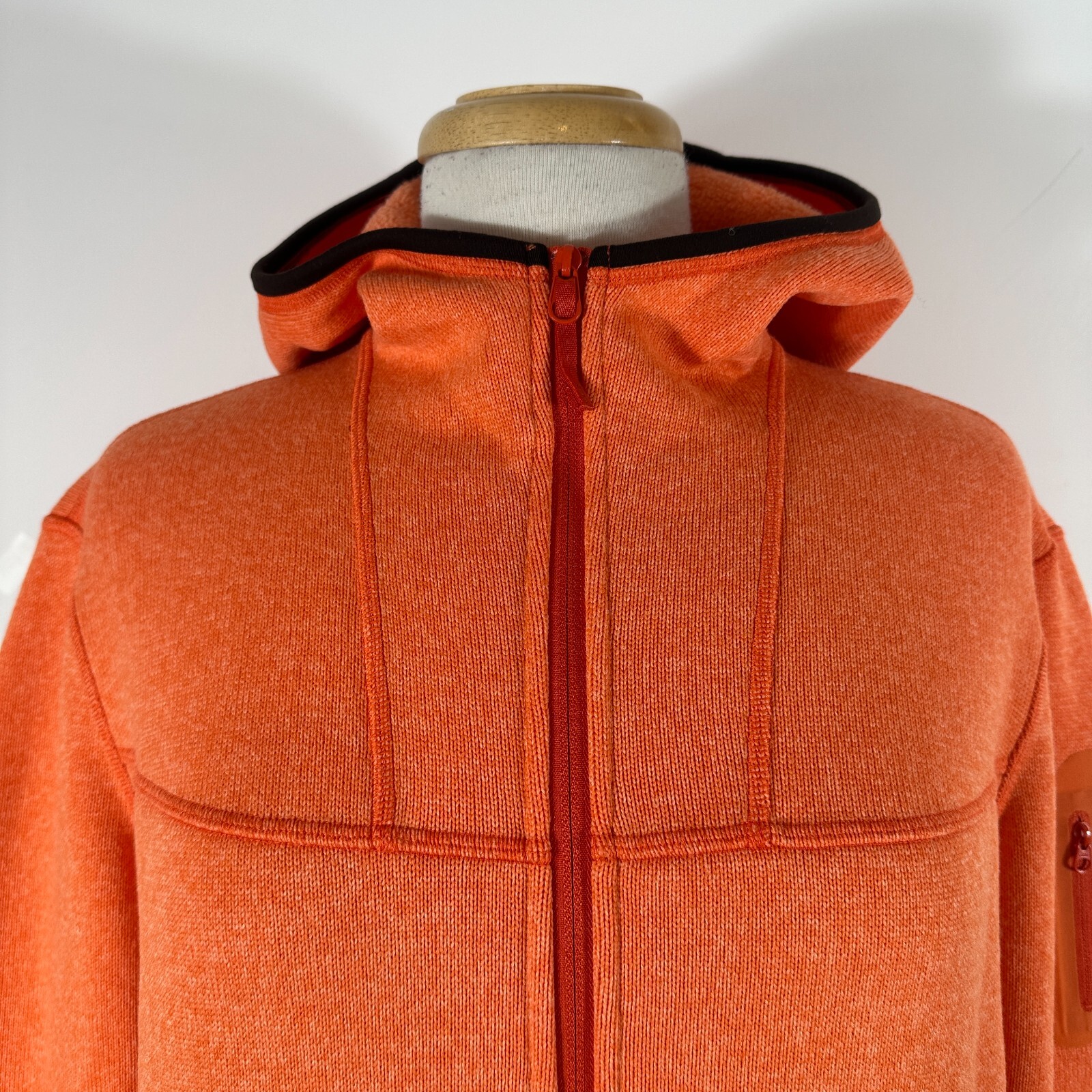 ARC'TERYX Giacca Pile Arcteryx Polartec Full Zip Covert Bordo Arancione Nuova Vestibilità Donna XL