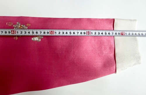 XL Koreanisches Trachtenkleid Hanbok Seide Rosa Jacke Lila Rock Weiß Bündchen - Bild 19 von 24