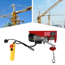 100kg Electric Pulley Crane Scaffold Hoist Winch Workshop Garage Cable Lift