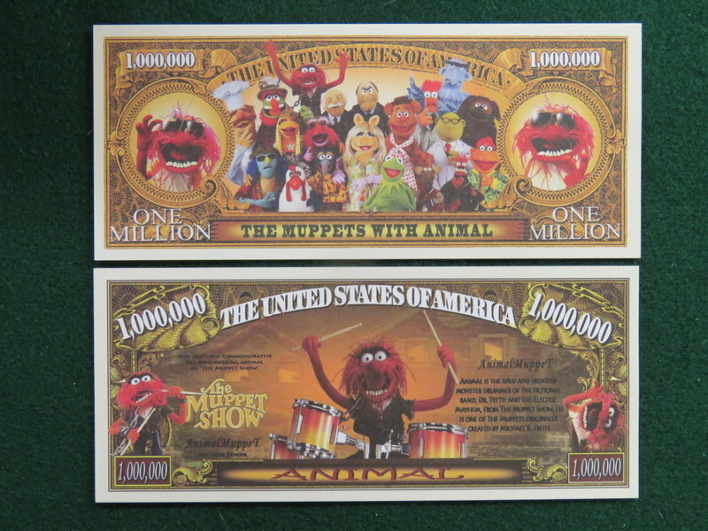 The MUPPETS Animal on Drums w/ Dr Teeth Band ~ $1,000,000 One Million Dollars