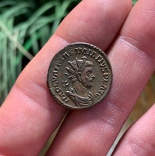 MAXIMIANUS SUPERB! Ancient Roman LYONS ANTONINIANUS 287-9AD HERCULES RIC371 3.2g