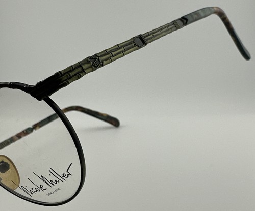 Vintage Nicole Miller Eyeglass 1460 Antique GREEN Eyewear Round Specs Collectors - Picture 4 of 12