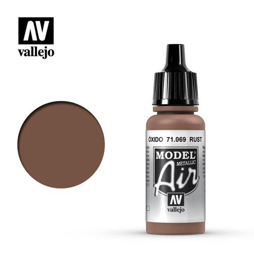 Peinture Aérosol Vallejo Model Air Rouille - Référence VAL080, 17ml, Neuf