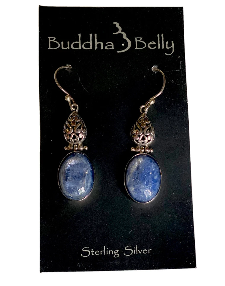 Deslumbrante Conjunto de Brincos/Pingente de Prata Esterlina Cianita, Novo com etiquetas - Imagem 4 de 4