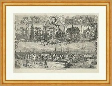 Die Cottageanlage in Wien Hlavacek K&K Österreich Verein Holzstich E 12188