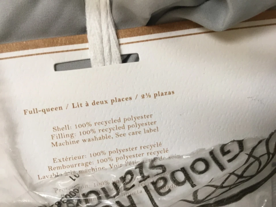 Edredón Pottery Barn Teen reciclado Pucker Up Full Queen gris-NUEVO EN PAQUETE Foto 2 de 2