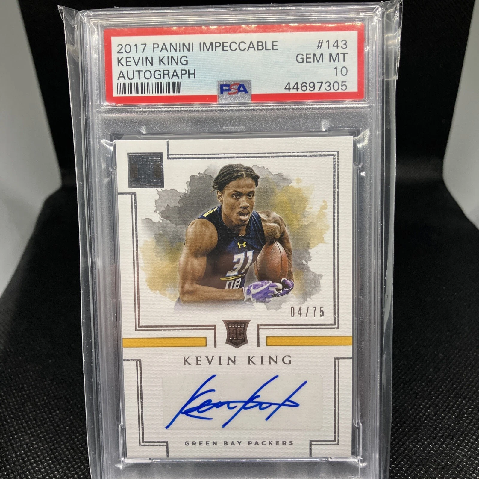 Kevin King Panini Impeccable #143 Autograph
