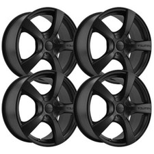(Juego-4) Llantas Touren TR9 16x7 5x100/5x114,3 42 mm negro mate llantas 16 pulgadas