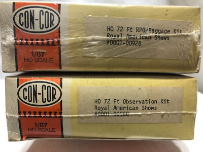 HO Con Cor CC 0001-00928/00968 Royal American Shows 72'  RPO/Bag/Obseration MIB