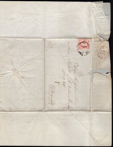 Folded Letter Netherlands, 1855. s'Gravenhage to Utrecht. Plate 2 - Picture 3 of 5