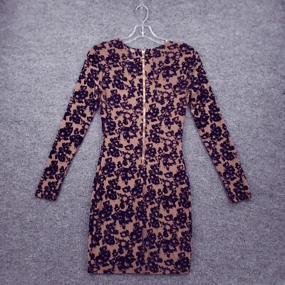 plus long dresses Long Pleated Plus-Size Formal Dress with Long Sleeves Rose Gold / 22 main image 1