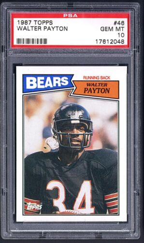 WALTER PAYTON 1987 Topps #46 Graded PSA 10 GEM MINT CHICAGO BEARS HOF GOAT