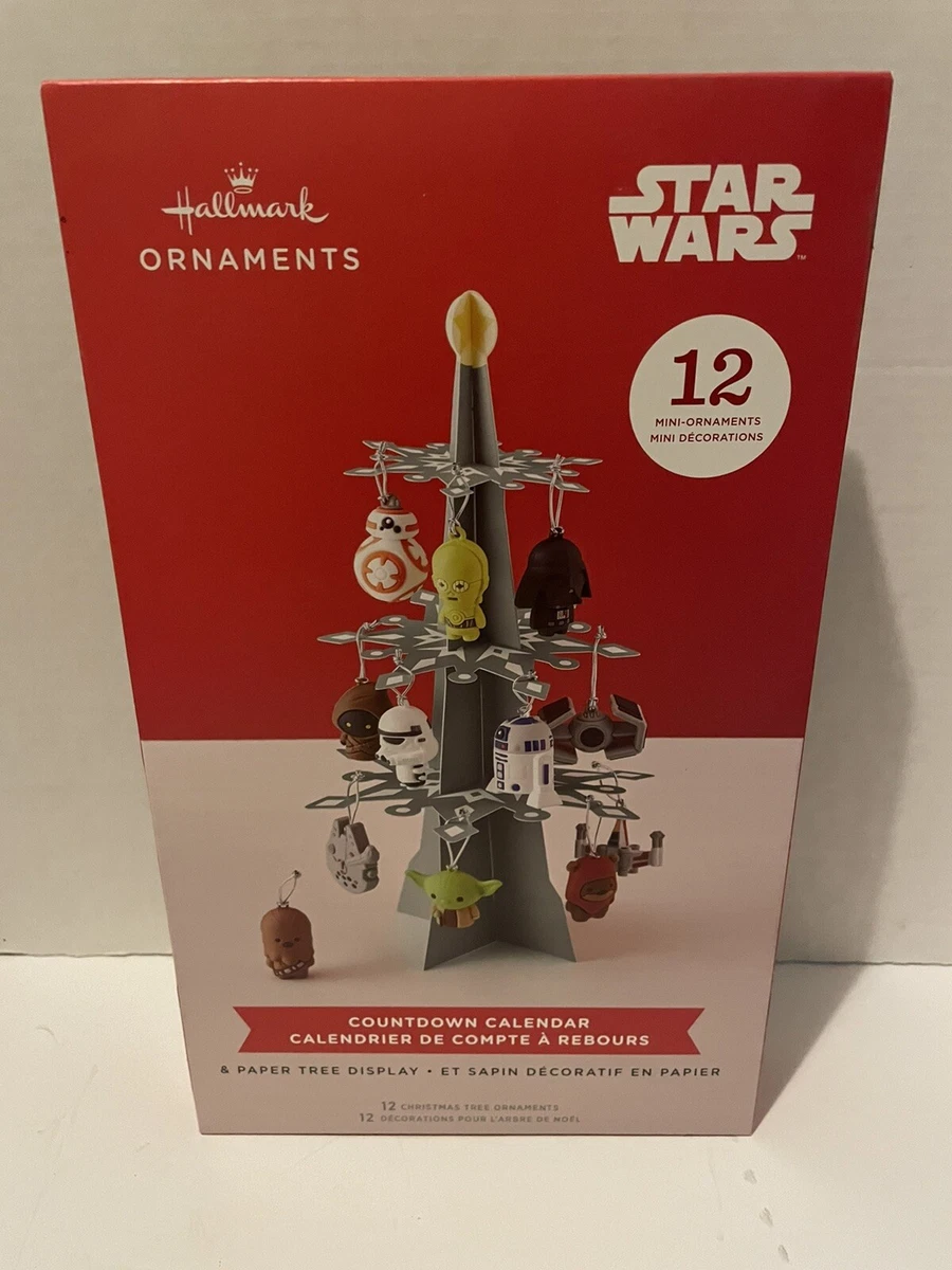 Collectible Hallmark STAR WARS Countdown Calendar 12 Mini Ornaments Tree  Display | eBay