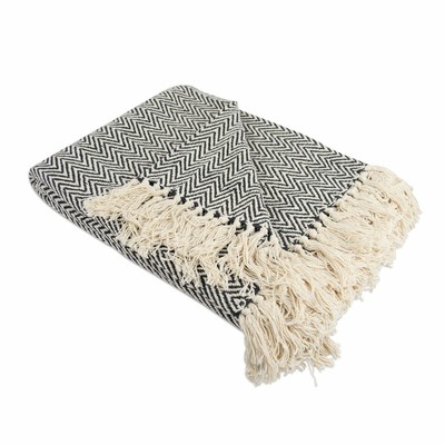 DII Wilderness Stripe 36-in W Cotton Throw in the Blankets ...