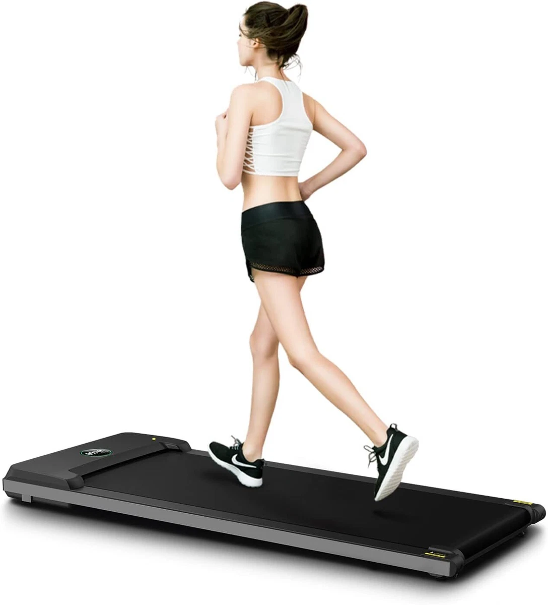 RHYTHM FUN Treadmill Under Desk Walking Compact Small Silver gray