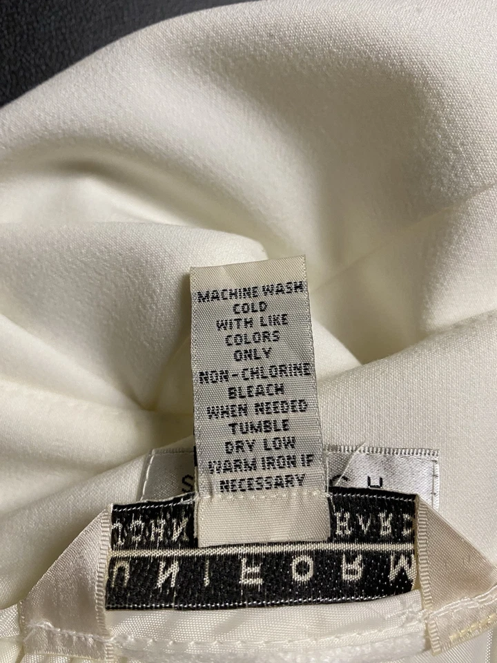 Pantalones de vestir Uniform John Paul Richard marfil elásticos talla 8 Foto 4 de 4