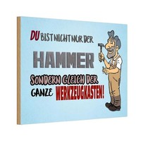 Holzschild 12X18 Cm Du Bist Nicht Nur Der Hammer Dekoration Deko Geschenk Holz S