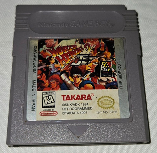World Heroes 2 Jet Authentic USA Nintendo Gameboy Takara Tested Works Mint Copy