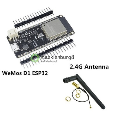 WEMOS D1 Flash Lolin32 CP2104 4MB WIFI & Bluetooth Card ESP32 ESP-RM-32 Antenna