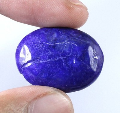 Natural 22.70 Ct Oval Lapis Lazuli Gold Flakes Gemstone T31778 Mother's Day Sale