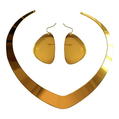 QoYKi High Polished Halloween Princess Custome Jewelry Set Dainty Gold gold 