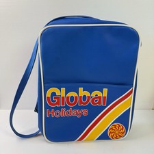 Vintage Retro Crossbody Shoulder Global Holidays Travel Flight Bag Made In UK