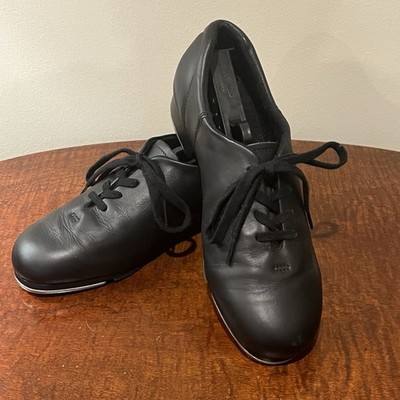 Capezio Black Tap Shoes Women s Size 8.5M; Leather Upper & Sole CG09 G6 65