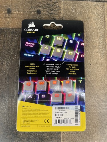 CORSAIR Performance MOBA/FPS Keycap Kit Unopened Contoured Textured Backlit Keys - Picture 2 of 2